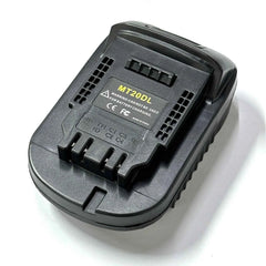 MT20DL battery converter with lock for Makita 18V to DeWalt – image 1