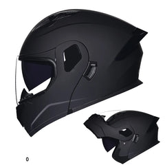 Dual Lens Flip-Up Full Face Motorcycle Helmet by Snagg A Motorcycle Helmet