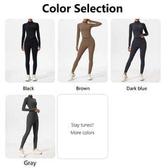 Women's 2-Piece Ultra-Soft Long Sleeve Gym Set | Quick-Dry Yoga Leggings Suit Sports Jacket