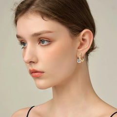 4CT Pink Moissanite Earrings