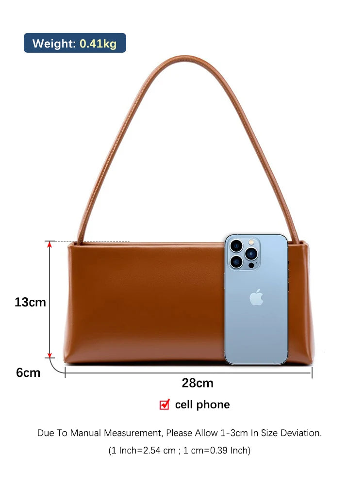 Luxury Leather Underarm Shoulder Bag – High-Sense Fashion Crossbody Handbag for Women, All Seasons