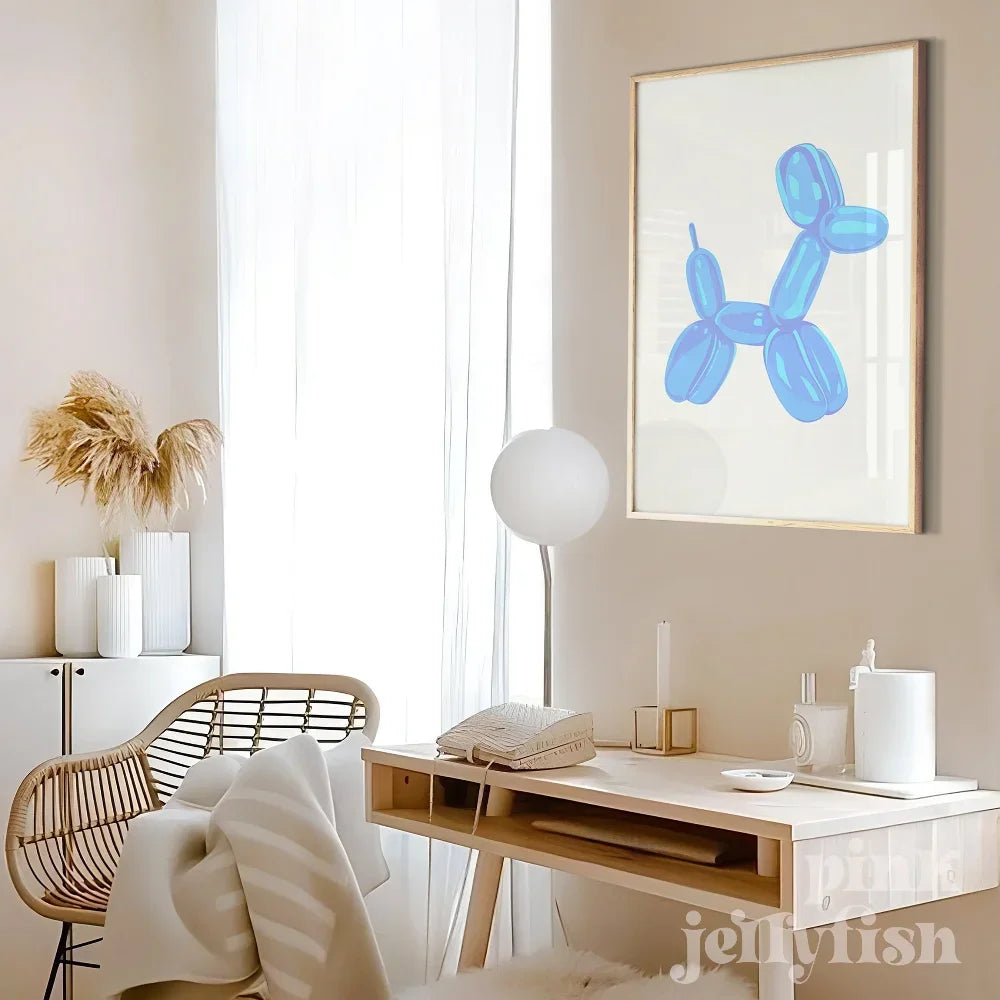 Modern Preppy Balloon Dog Canvas Print by Snagg A Print