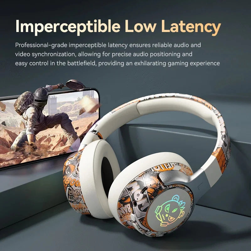 Wireless Bluetooth Headphones | Over-Ear Gaming Headset with Mic (Long Playtime) by Snagg A Headphone