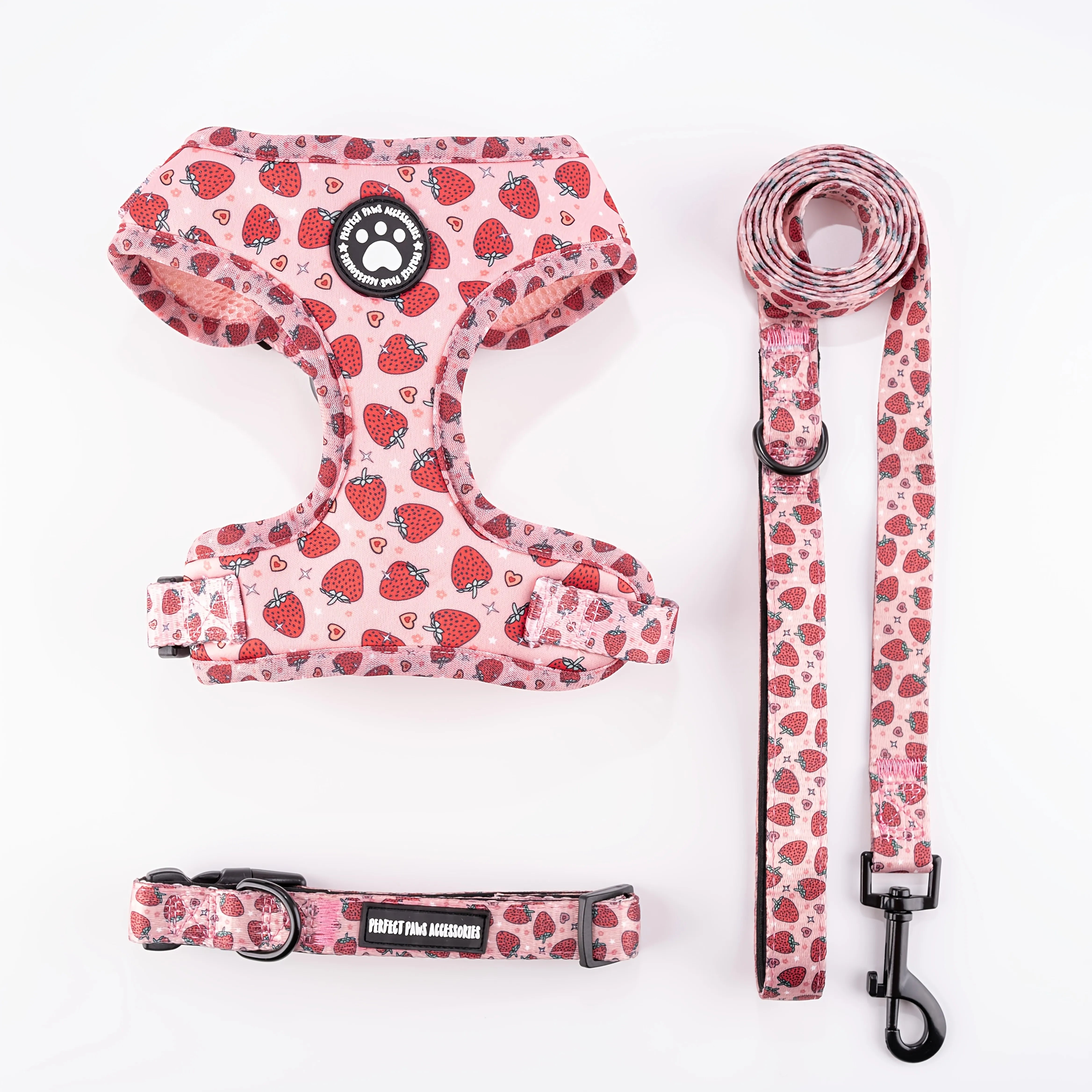 Knit Fabric Dog Harness & Leash Set – Breathable All-Season Chest Vest with Press Buckle for All Breeds