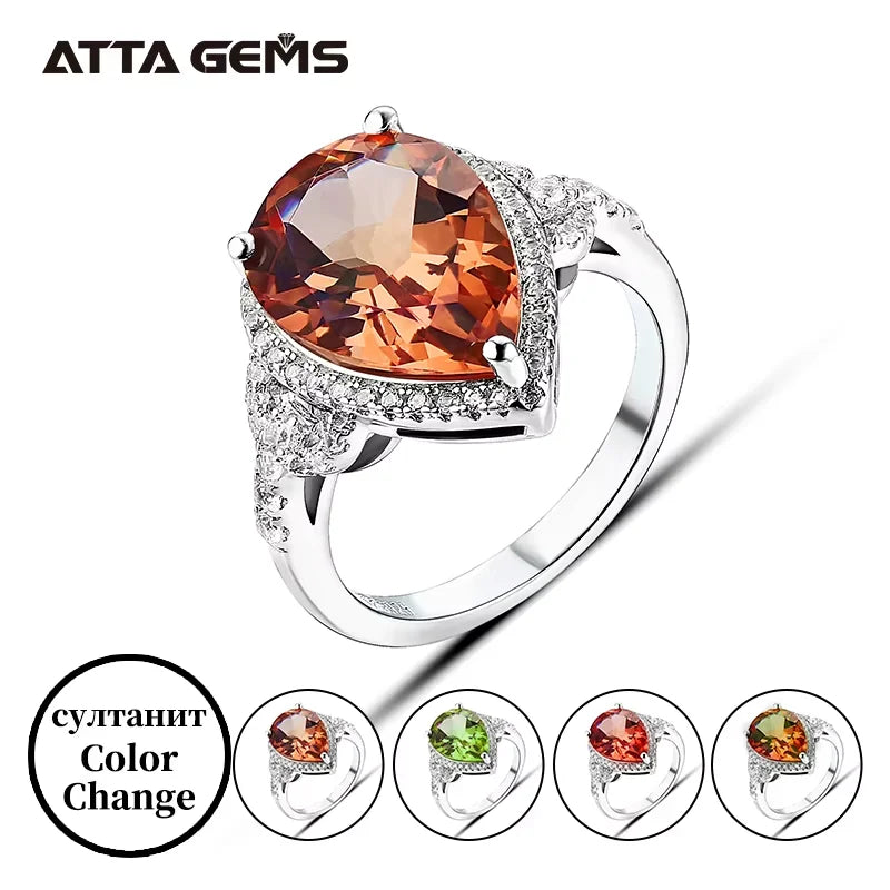 Blue Sapphire Pear Cut Ring