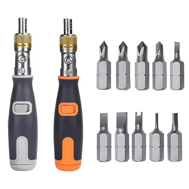 10-in-1 Multi-Angle Portable Ratchet Screwdriver Set