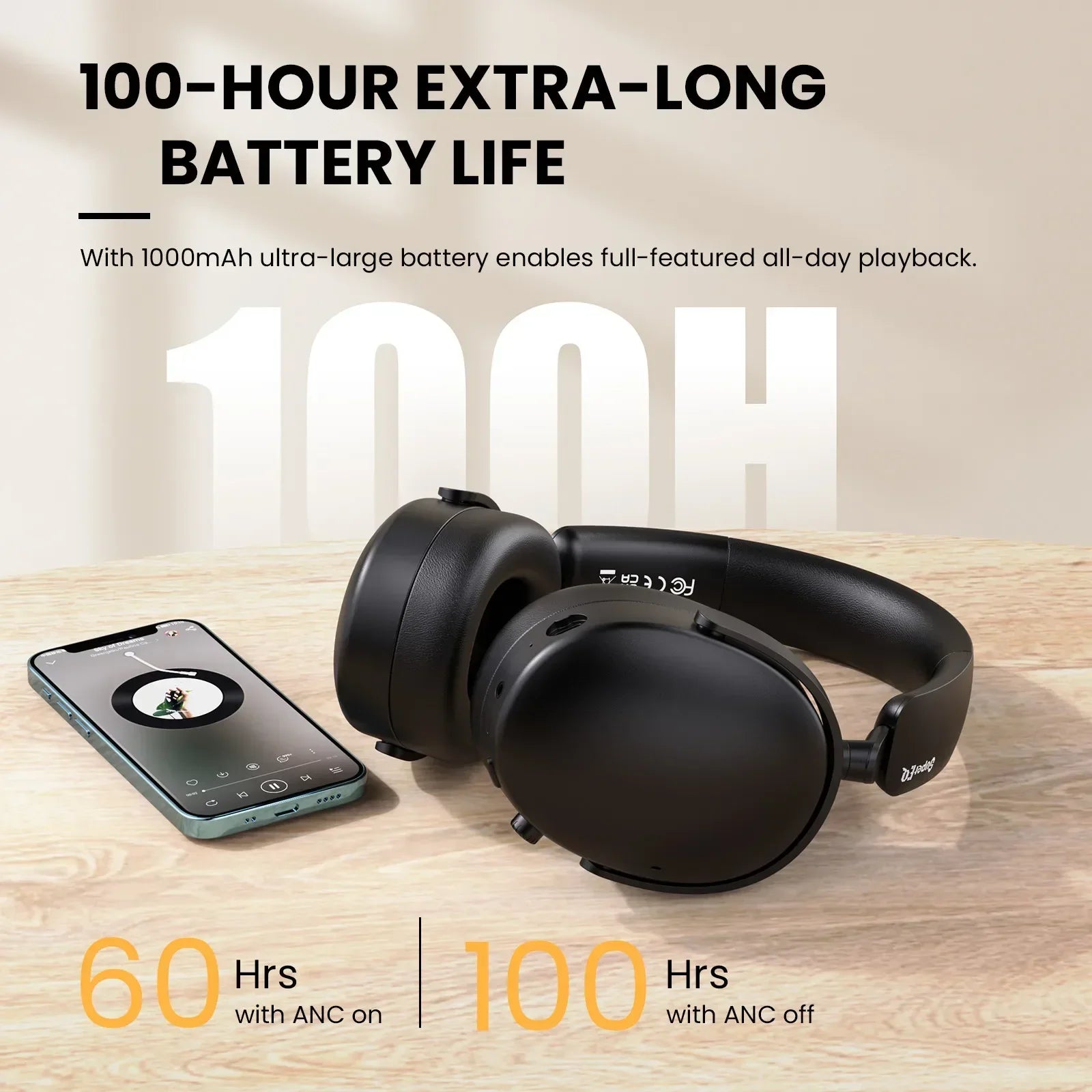 ANC Wireless Headphones | Bluetooth 5.4 Over-Ear Noise Cancelling Headset by Snagg A Headphone