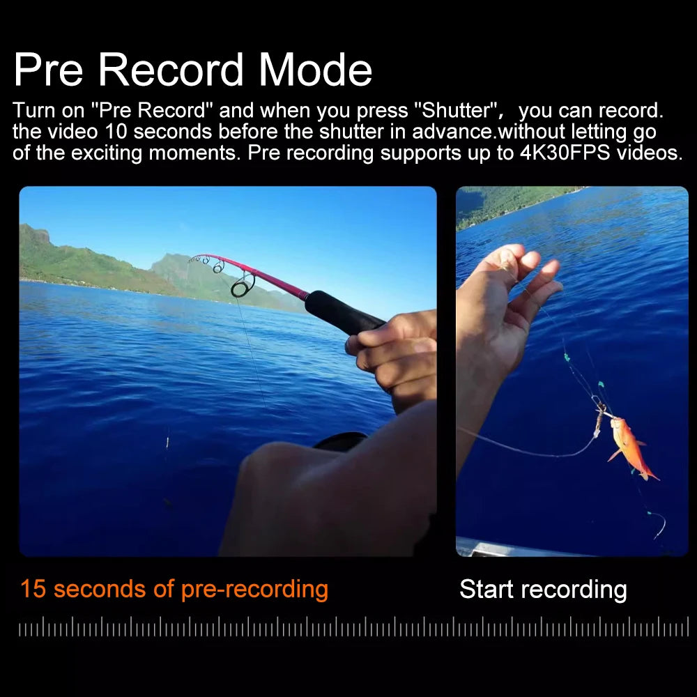 5K Action Camera – 30M Waterproof Sports Cam with Touch LCD by Snagg A Portable Camera