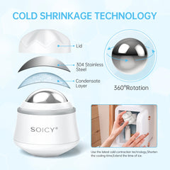 Stainless Steel Ice Roller – Cold Therapy Facial & Body Massage