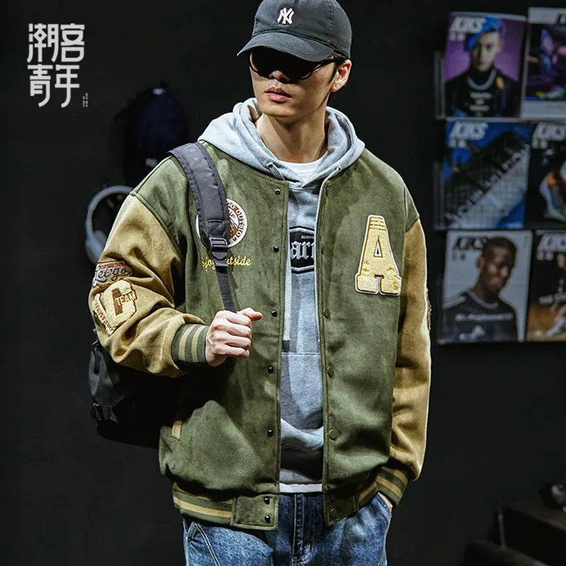 Baseball Embroidered Bomber Jacket - SnaggIt