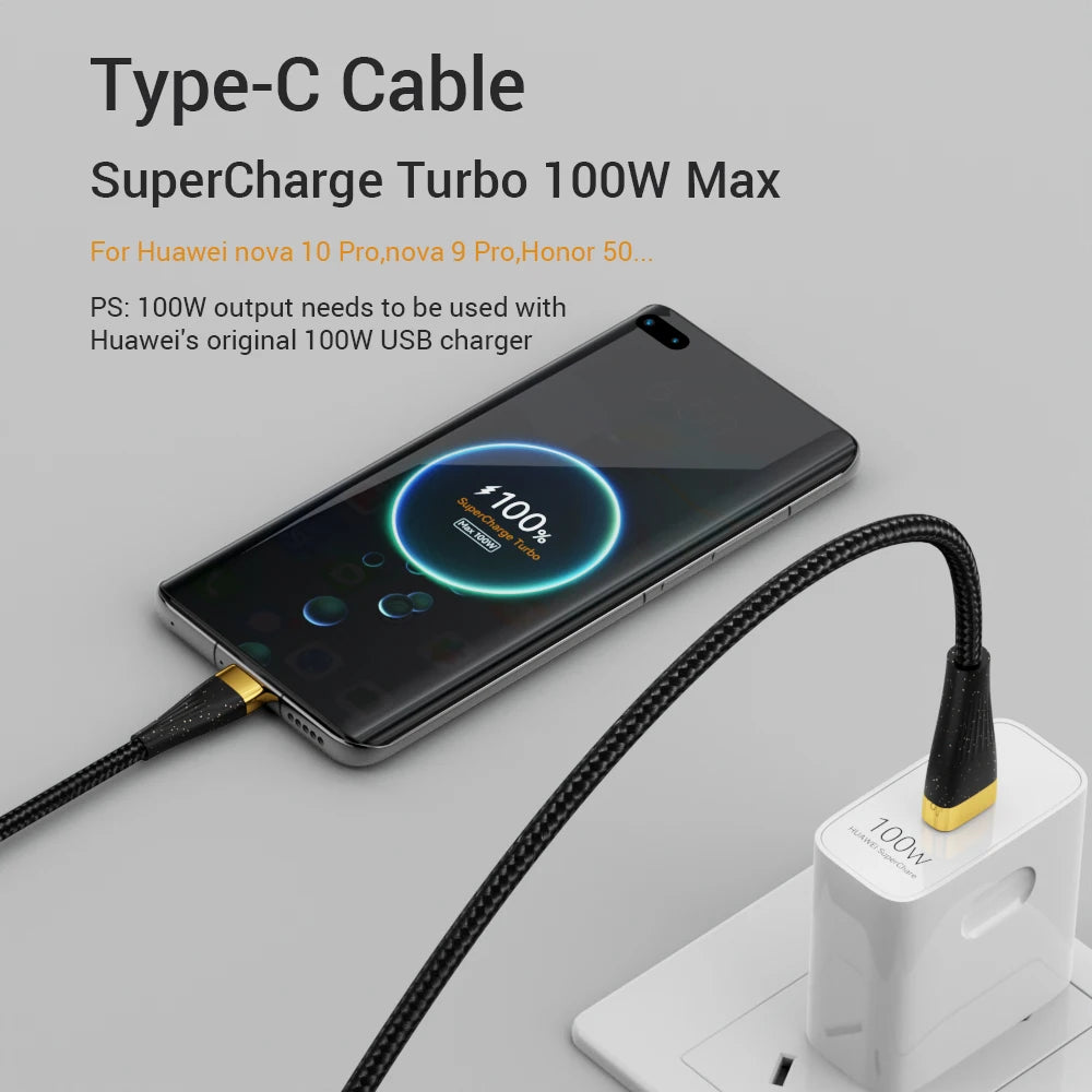 3-in-1 USB Charging Cable 100W 6A | USB-C Lightning Micro-USB Fast Charging for iPhone 14 Samsung Xiaomi