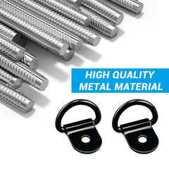 D-Shaped Anchor Rings & Hooks | Iron Cargo Tie Suspension Rings for Truck Trailer RV Ship 1–50pcs
