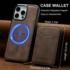 2 in 1 MagSafe Magnetic Leather Wallet & Card Holder Case - for iPhone 15 Series - Phone Cases Covers
