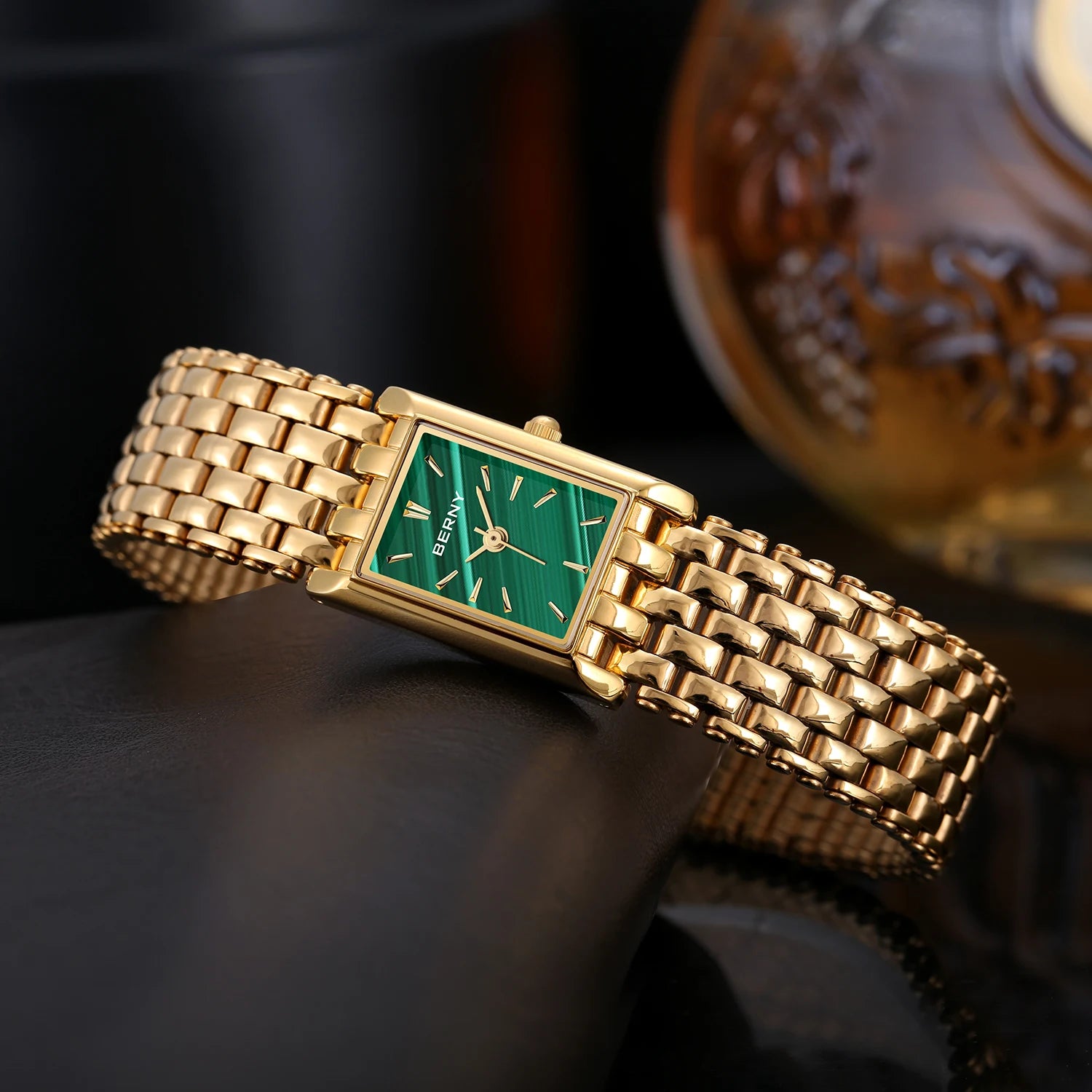 BERNY Golden Women’s Quartz Wristwatch