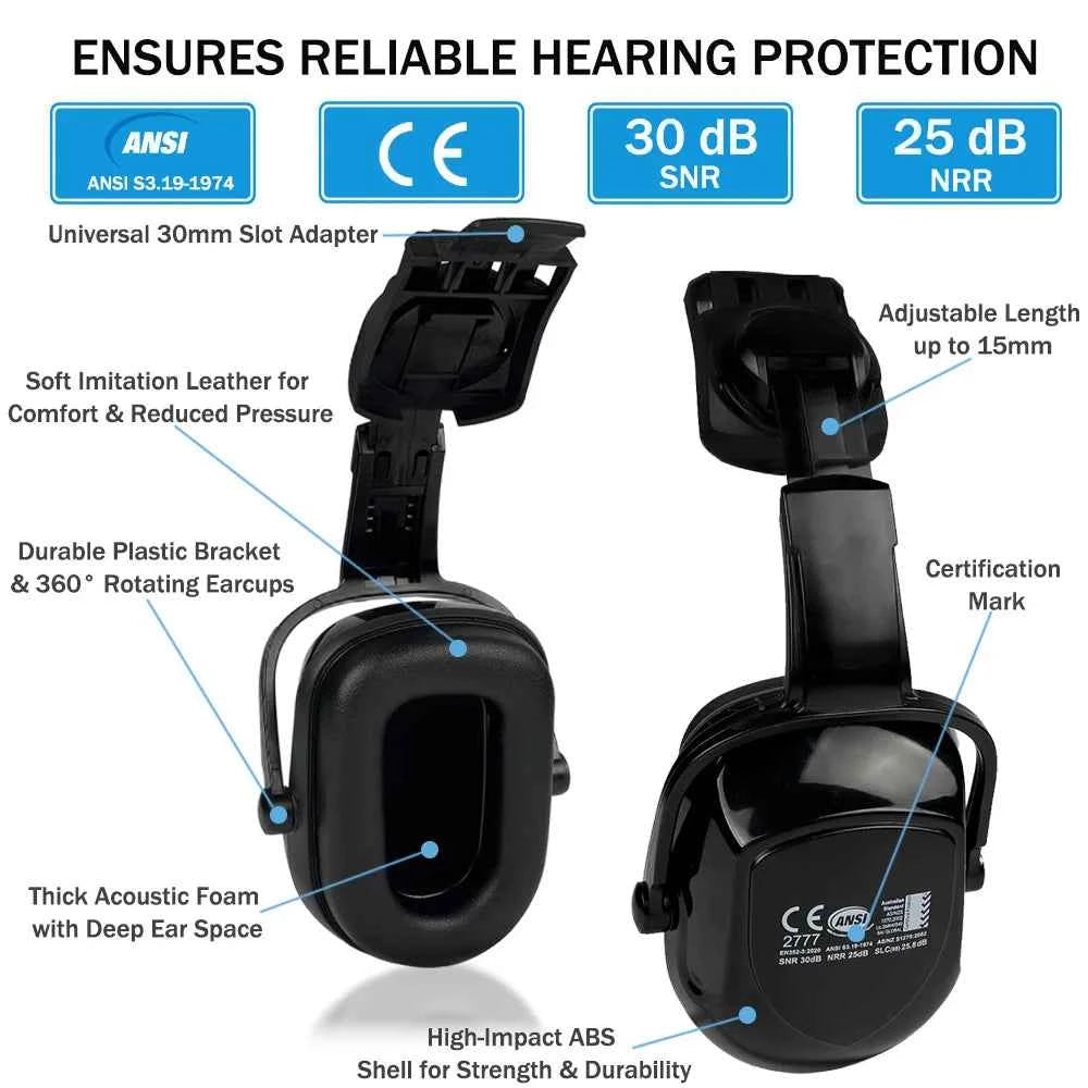 Hard hat slot-mount earmuffs – image 2