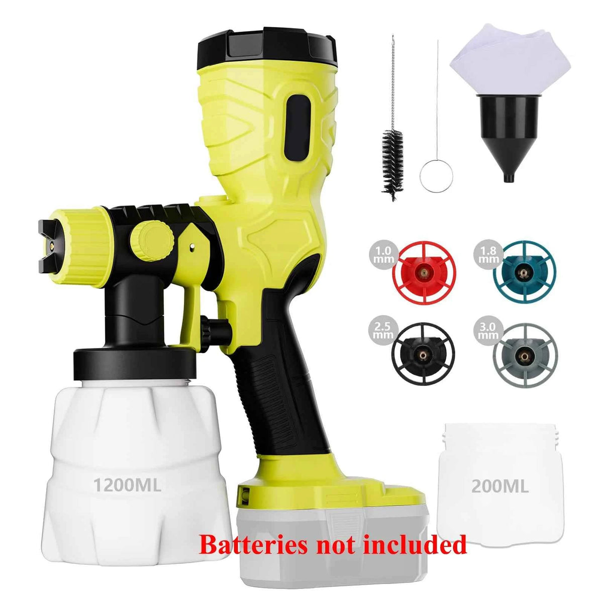 Cordless HVLP Paint Sprayer – 300W Electric Spray Gun for 18V/20V Batteries