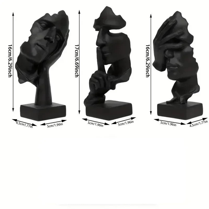 3 Piece Thinker Statue Set by Snagg A Sculpture