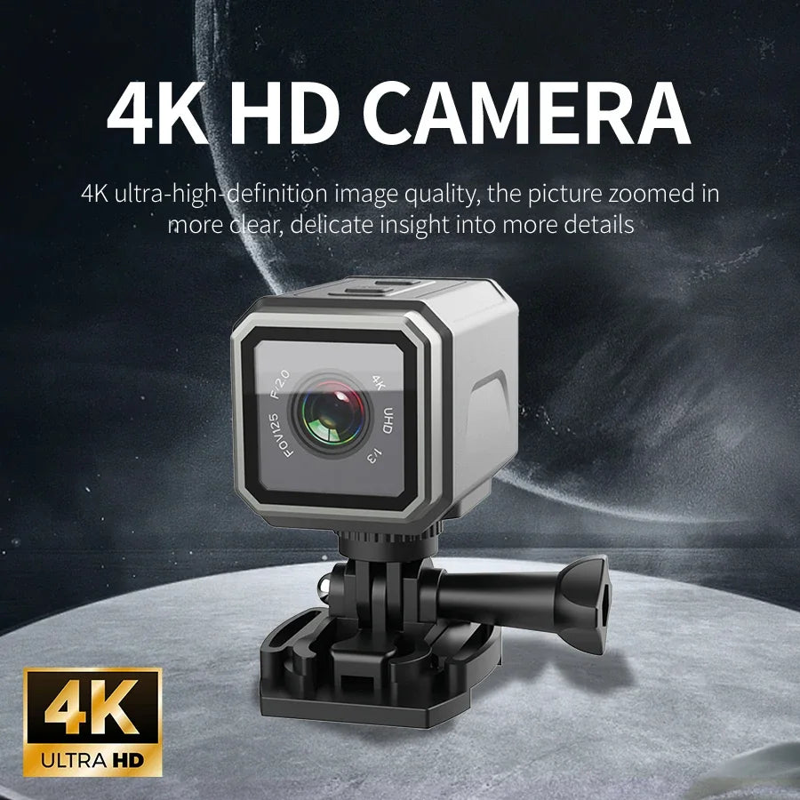 4K HD Mini Action Camera – Waterproof Helmet Cam with Clip Mount by Snagg A Portable Camera