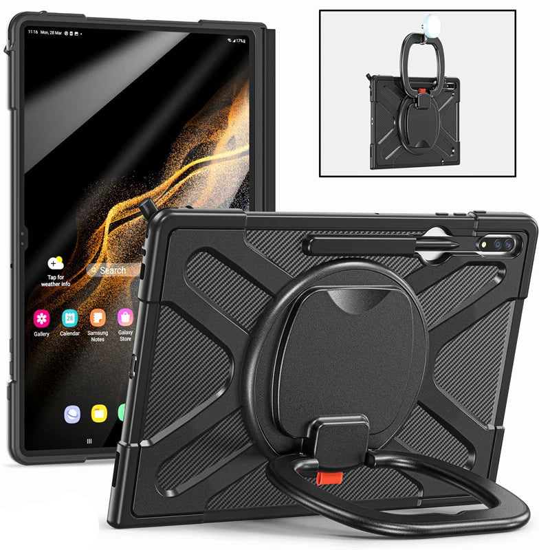 Rotation Hand Ring Stand Case For Samsung Galaxy Tab S8 S9 S10 Ultra by Snagg A Tab Case