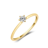 14K–18K Yellow Gold Moissanite Ring - SnaggIt