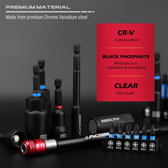 80 Pcs Premium Magnetic Impact Nut Driver Set – Metric & SAE with Socket Adapters, Bit Holder, Wing Nut Driver & Power Bits