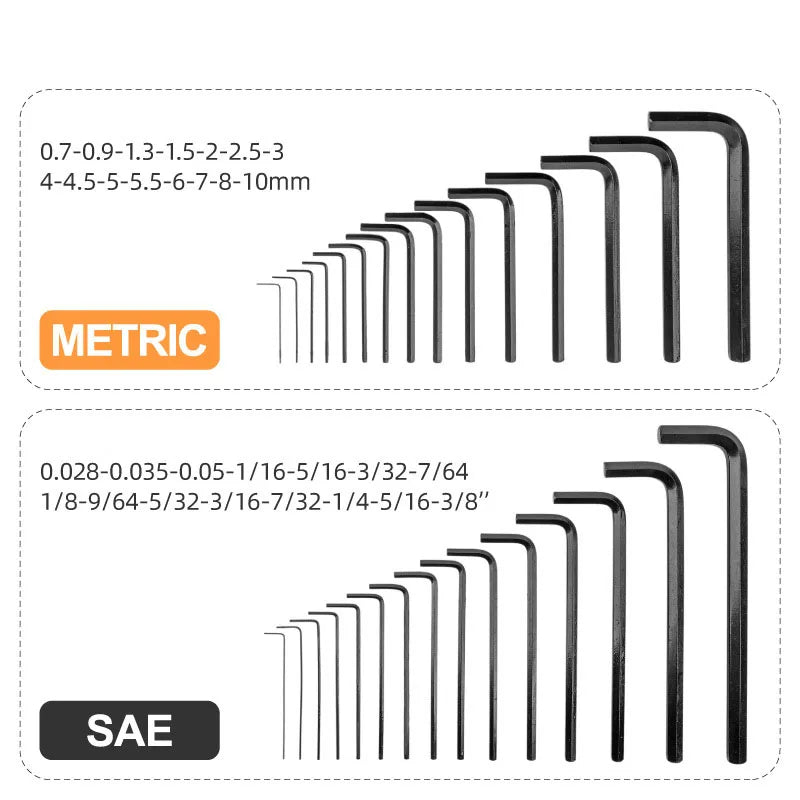 30-Piece Hex Key Wrench Set