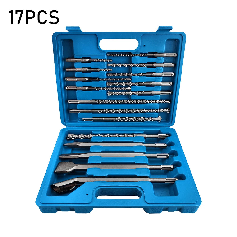 17Pcs SDS Plus Hammer Drill Bit Set