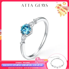 Colorful 5.0mm Moissanite Ring