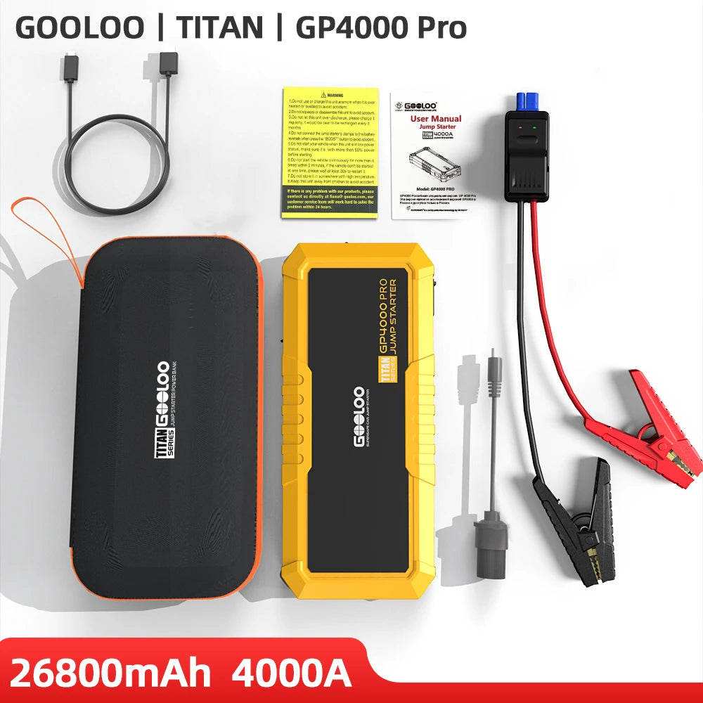 4000A car jump starter with power bank – image 7