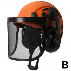 Forestry Safety Helmet With Earmuffs Face Shield by Snagg A Safety Helmet