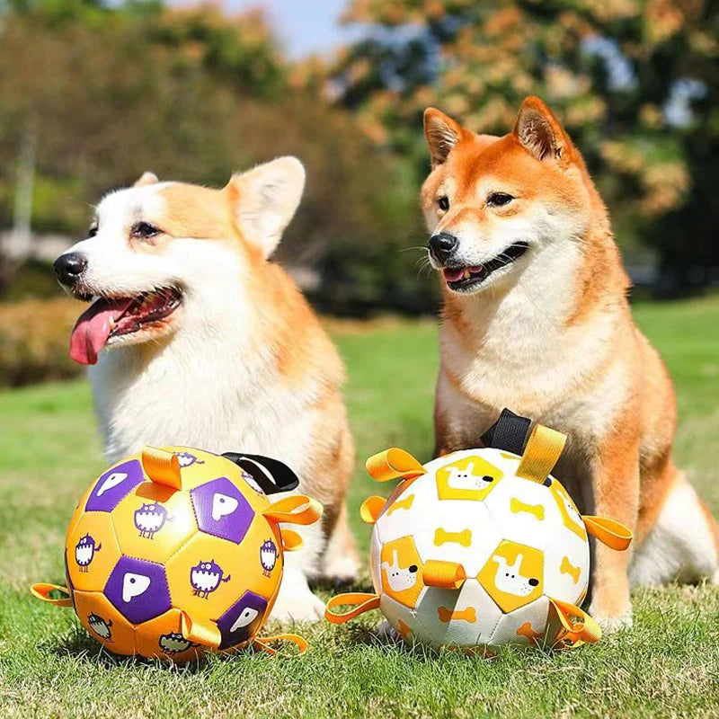 Interactive Dog Football Toy with Grab Tabs by Snagg A Toy