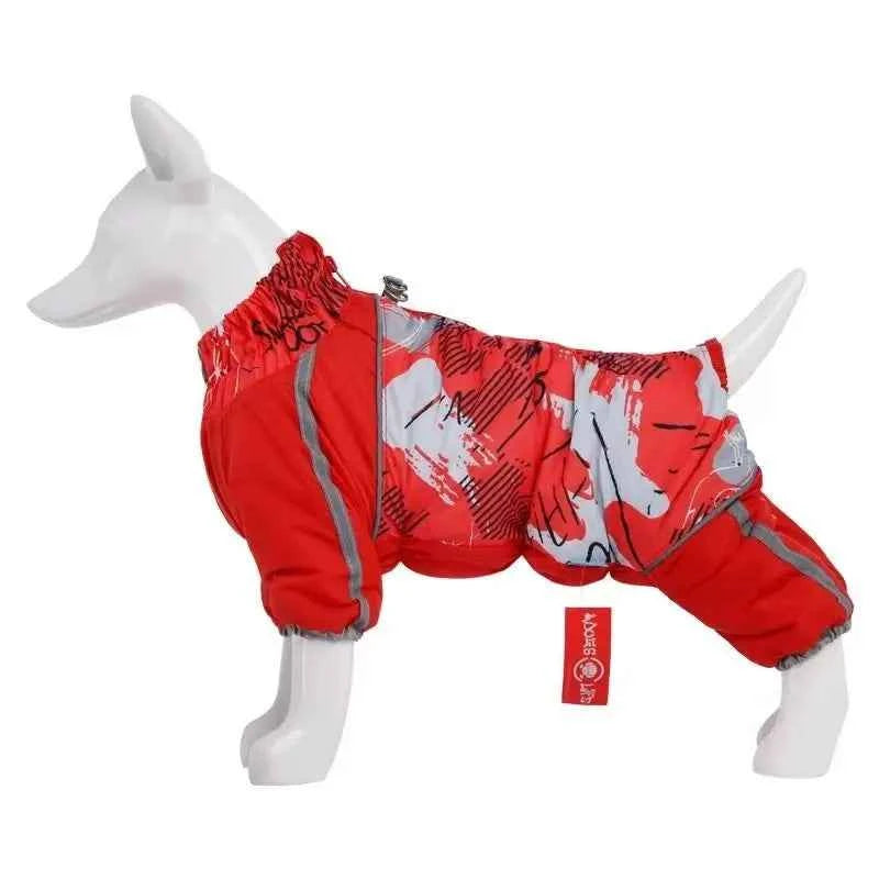 Puffer Dog Snow Suit – Full-Cover Belly Winter Overalls for Small Dogs (Boy & Girl)