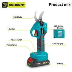 30mm 4-Gear Brushless Cordless Electric Pruning Shears