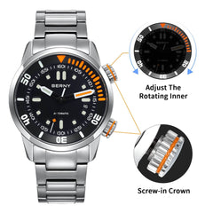 BERNY Automatic Dive Watch for Men - SnaggIt