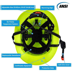 Vented full brim construction safety helmet with reflective stickers – image 2