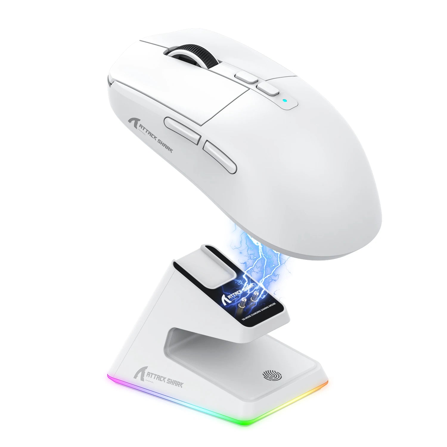 Tri Mode Wireless Gaming Mouse & RGB Magnetic Charging Base by Snagg A Gaming Mouse