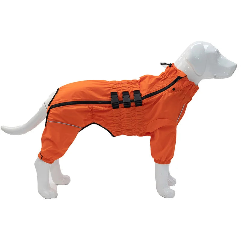 Waterproof 4-Leg Dog Raincoat Jumpsuit by Snagg A Raincoat