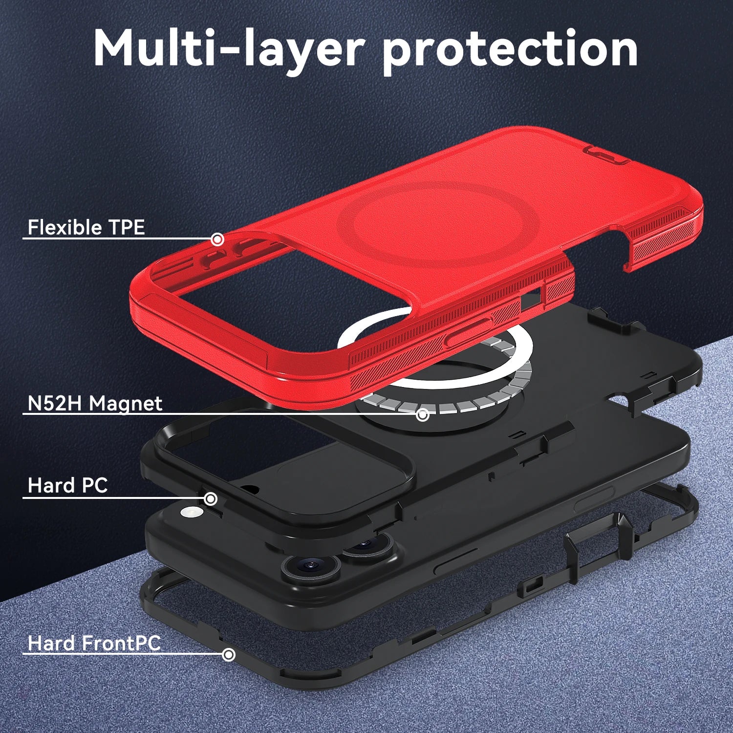 Armor Shockproof Defender Magesafe Case - For iPhone 17 Series - Phone Cases & Covers