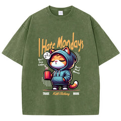 I Hate Mondays Print Womans Streetwear T-Shirt