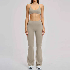 Women's 2-Piece Push-Up Yoga Fitness Suit | Sports Bra & High Waist Leggings Tracksuit Gym