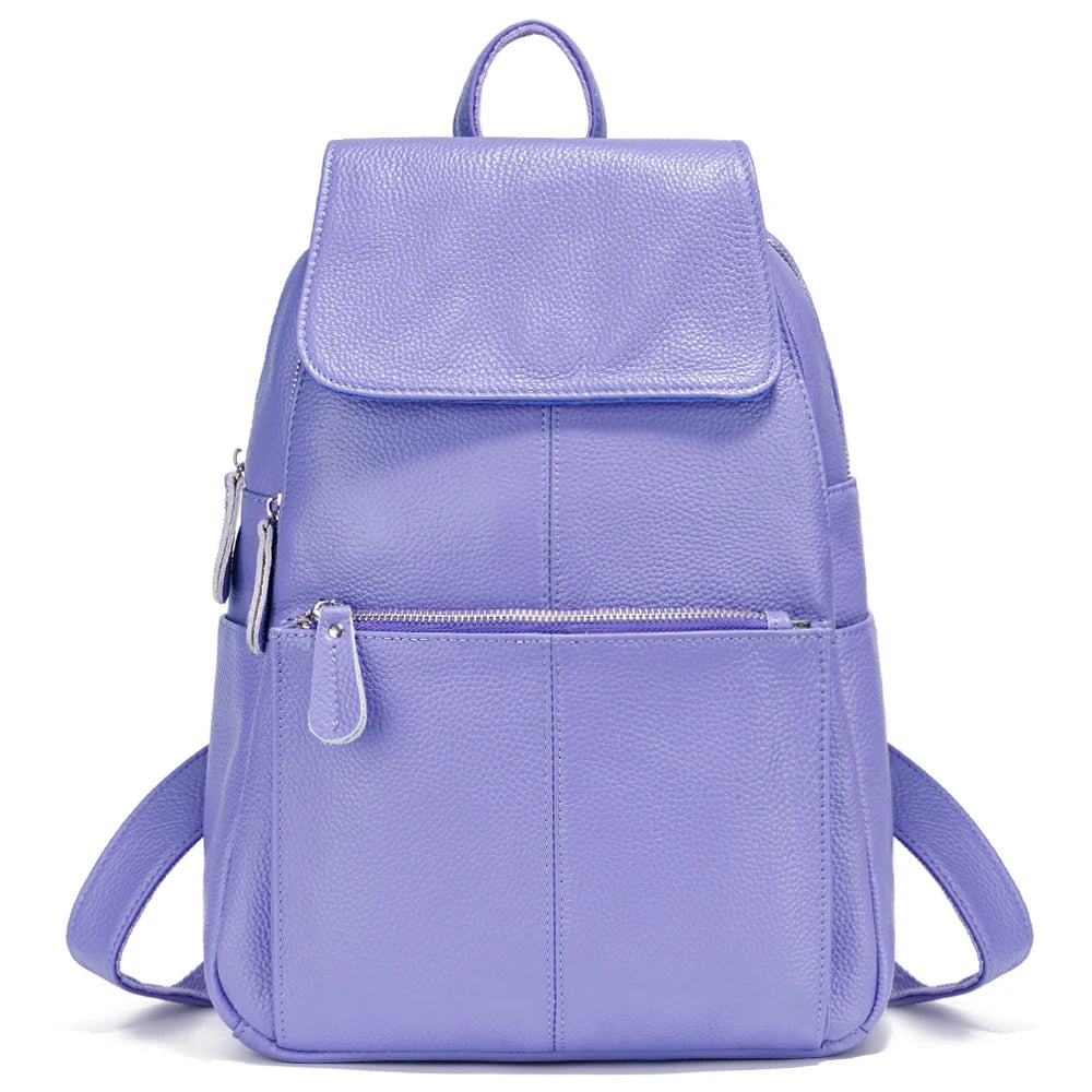 Genuine Leather Anti-Theft Women's Backpack