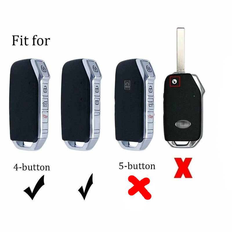 4 Bottons Carbon Fiber ABS Car Key Cover by Snagg A Key Cover