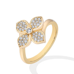Original Moissanite Cross Flower Ring by Snagg A Ring