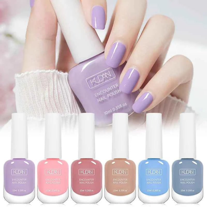 Essential 6 Piece Water-Based Nail Polish Collection – 10ml Nude, Red & Pink Peel Off Air Dry Kit