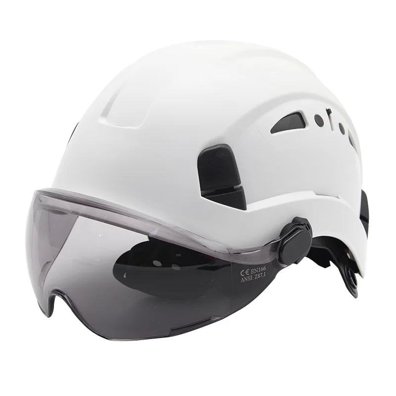 Vented construction safety helmet with built-in visor – image 41