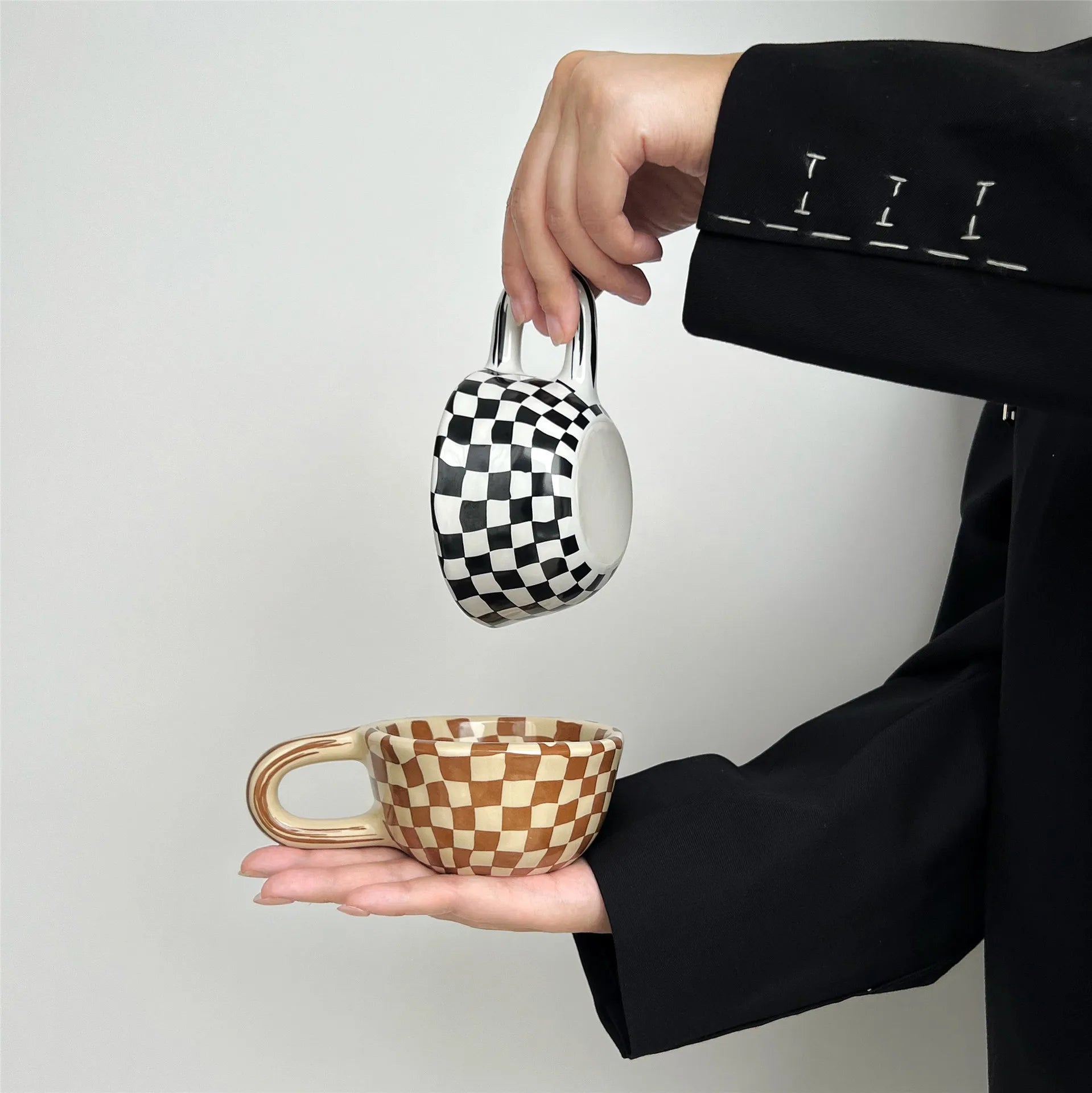 Premium Ceramic Mug Home Coffee Cup Irregular Flower Design by Snagg A Cup