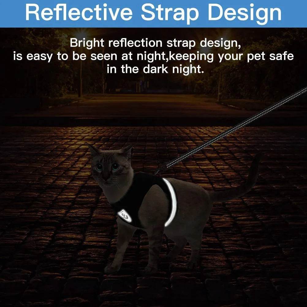 Breathable Escape-Proof Cat Harness & Leash Set - SnaggIt