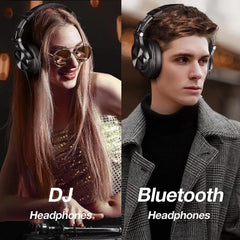 Bluetooth 5.2 Over-Ear Headphones | Hi-Res Audio DJ Studio Headset (72H Playtime) by Snagg A Headphone