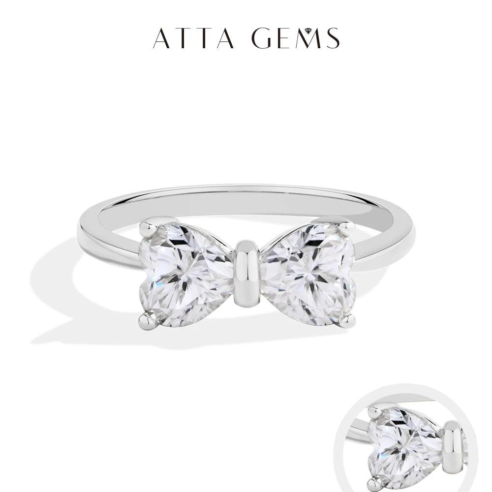 Bowknot Moissanite Ring