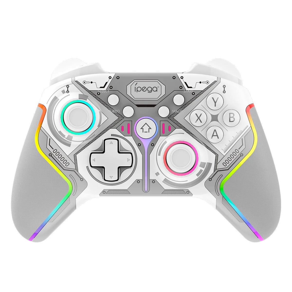 Wireless Multi Platform Controller | Hall-Linear Precision & Translucent RGB Design for PS4 Switch Android IOS MFI Games PC TV box